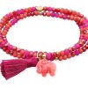 Joyer A Veracruz | Pulsera Zen Coral Plata Ley Cristal Facetado