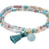 Joyer A Veracruz | Pulsera Zen Multicolor Plata Ley Cristal Facetado