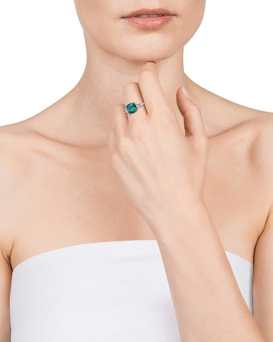 Joyer A Viceroy Jewels | Anillo Viceroy Jewels Plata De Ley Ip Gold- Cuarzo Verde