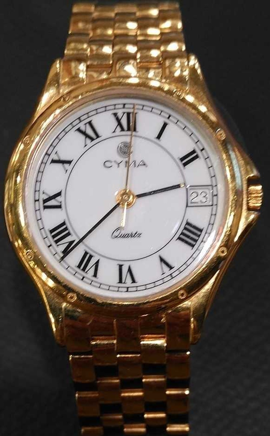 Relojes Cyma | Cyma Caja Y Brazalete Oro Ley 18 Kts