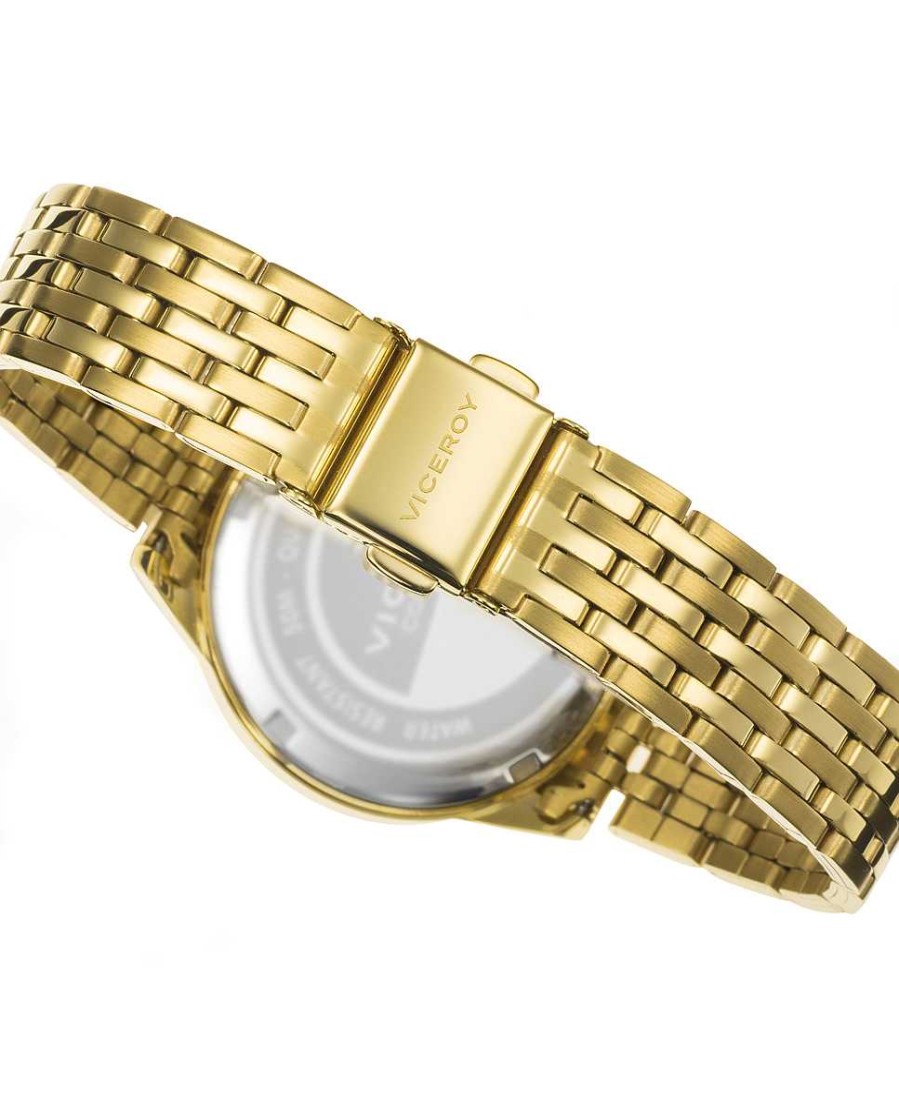 Relojes VICEROY | Viceroy Grand Tres Agujas De Acero Con Ip Dorado Y Brazalete