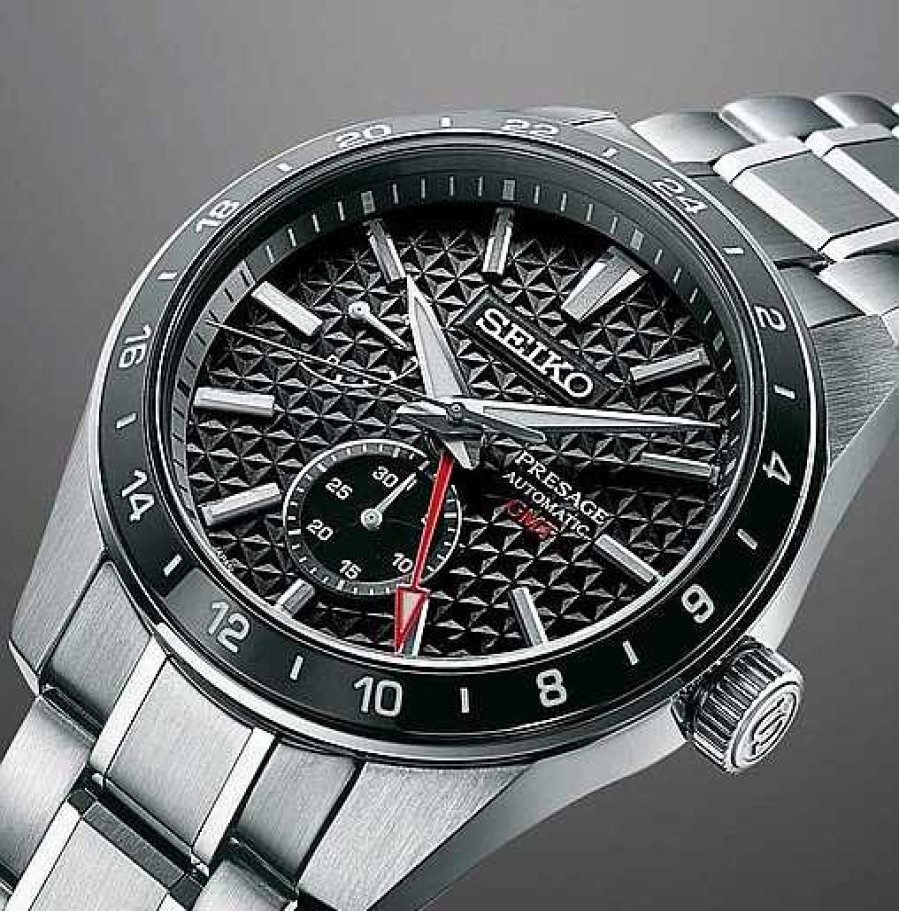 Relojes SEIKO | Seiko Presage Sharp Edged Series Gmt Negro