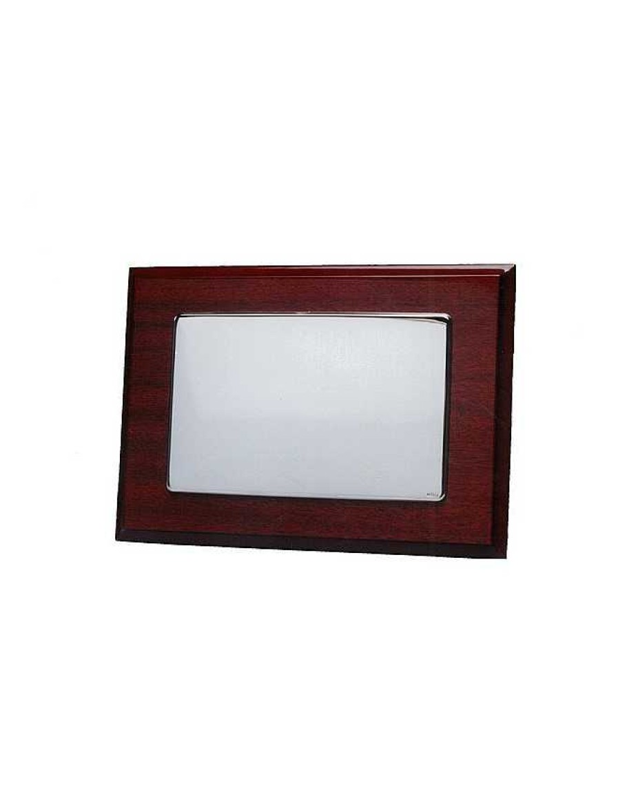 Complementos Veracruz | Placa Homenaje Plata Ley 20*13 Cm - Madera 27,5X20,5 Cm