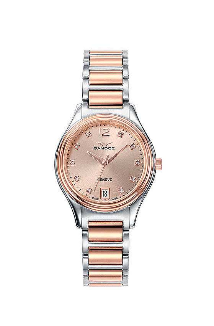 Relojes SANDOZ | Sandoz Brazalete Bicolor Ip Rose