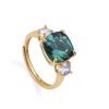 Joyer A Viceroy Jewels | Anillo Viceroy Jewels Plata De Ley Ip Gold- Cuarzo Verde