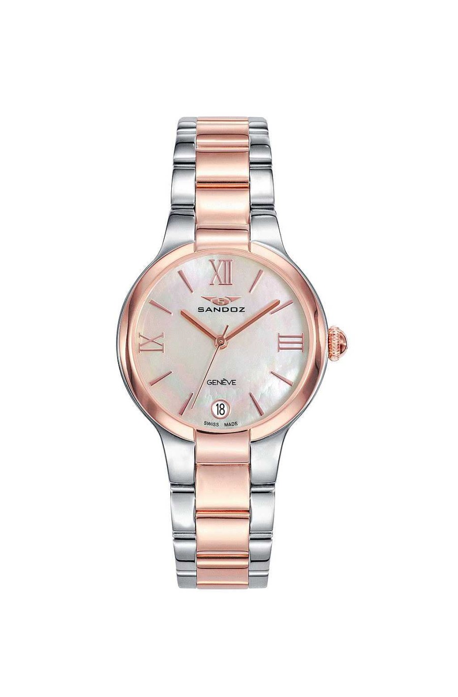 Relojes SANDOZ | Sandoz Acero Bicolor Ip Rosa Brazalete