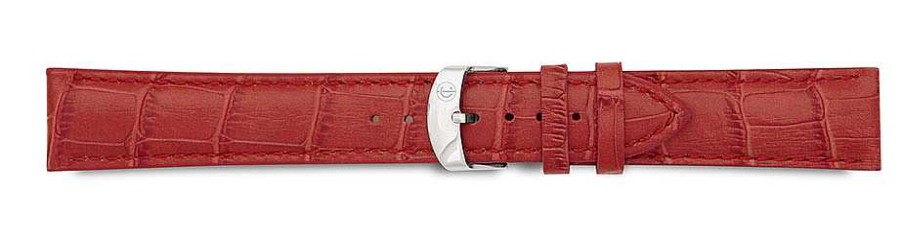 Relojes Veracruz | Correa Becerro Grabado Alligator Rojo 16Mm