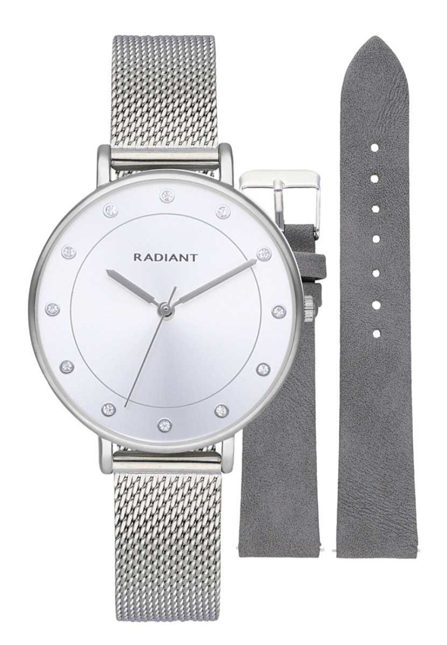 Relojes Radiant | Radiant Box 36Mm Silver Dial Ips Mesh + Correa Regalo