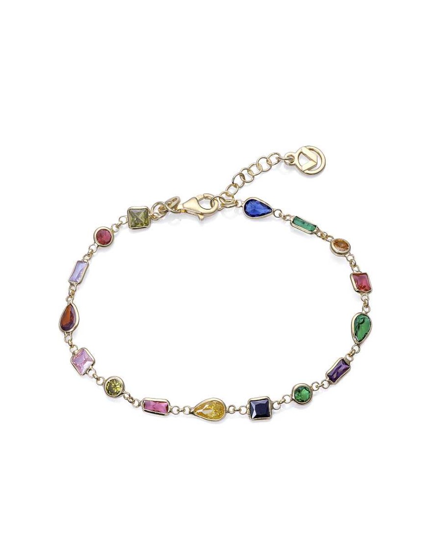 Joyer A Viceroy Jewels | Viceroy Pulsera Elegant De Plata De Ley Con Ba O De Oro Y Circonitas