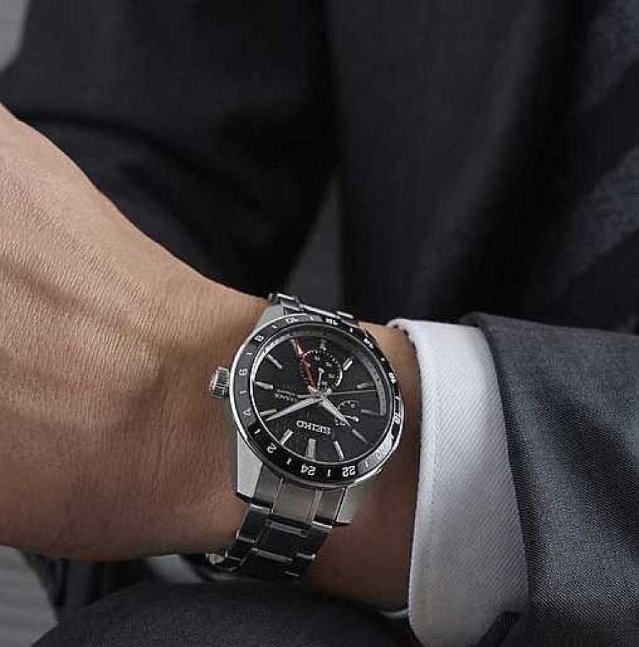 Relojes SEIKO | Seiko Presage Sharp Edged Series Gmt Negro