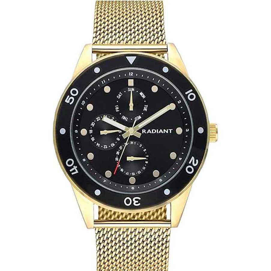 Relojes Radiant | Radiant Canarias Hombre Dorado Y Negro Analogico Ra617704