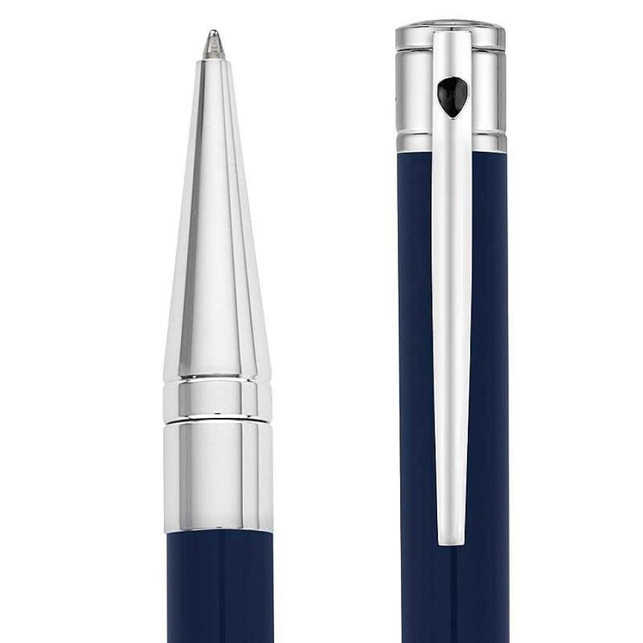 Complementos S.T. Dupont | Boligrafo S.T.Dupont D-Initial Blue/Chro