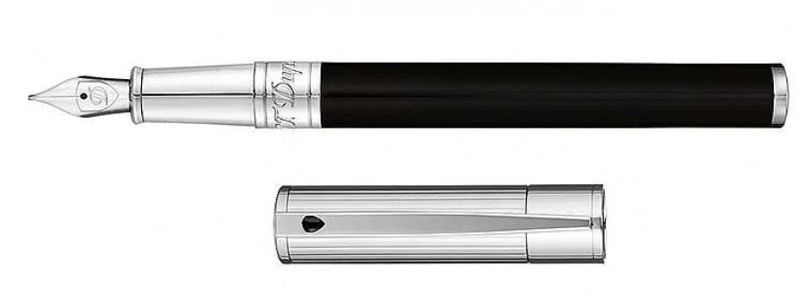 Complementos S.T. Dupont | Dupont D-Initial Pluma Noir&Chrome