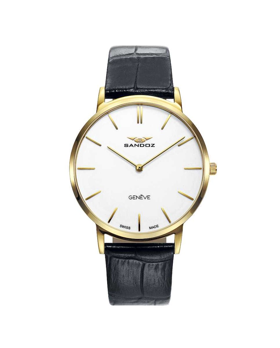 Relojes SANDOZ | Sandoz Classic&Slim Extraplano Ip Gold