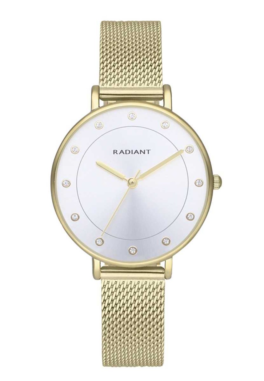 Relojes Radiant | Radiant Box 36Mm Silver Dial Ipg Mesh + Correa Regalo