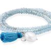 Joyer A Veracruz | Pulsera Zen Aguamarina Plata Ley Cristal Facetado