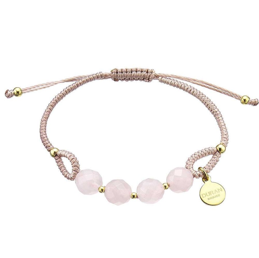 Joyer A Duran Exquse | Pulsera Duran Excuse Pantone Plata Cuarzo Rosa